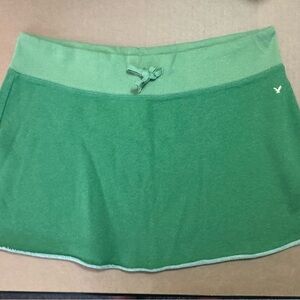 Green American Eagle terry cloth mini skirt sz large